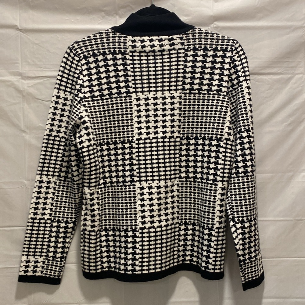 Joseph A. Houndstooth Mockneck Sweater Size Small - Picture 8 of 13
